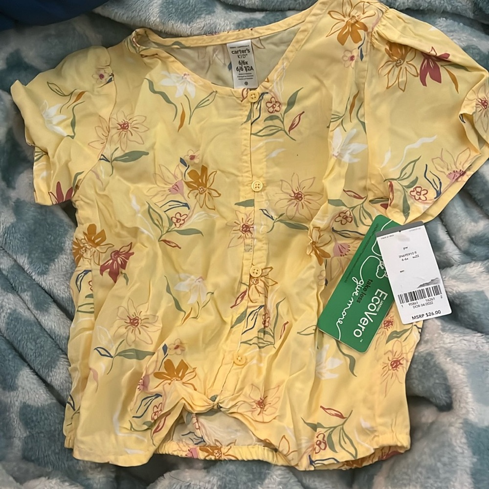 Oshkosh floral SS button up shirt